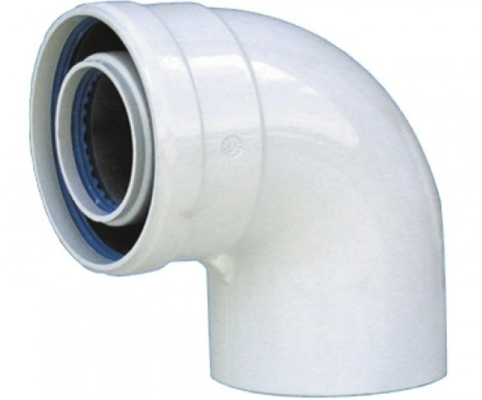 Колено коаксиальное 87º (п/м) DN60/100 (PPs)