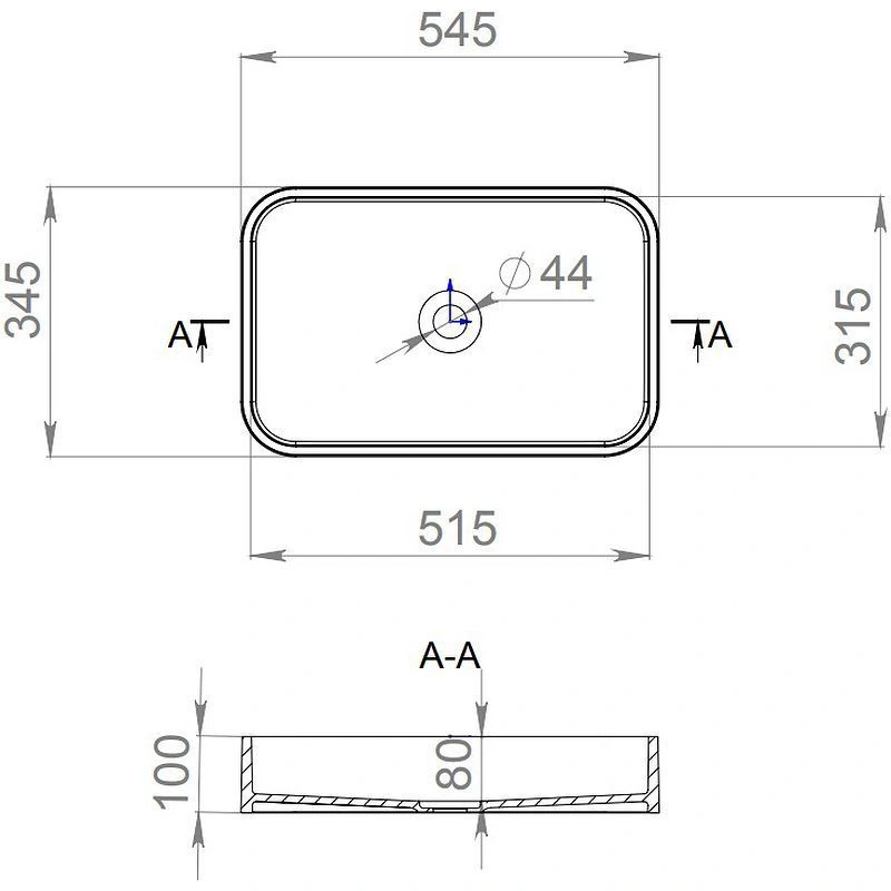 Раковина S-Stone CALLISTA 01 белая матовая Salini