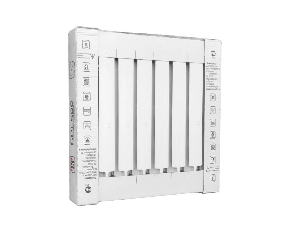 Радиатор биметаллический 500/90 мм 8 секций Теплоприбор