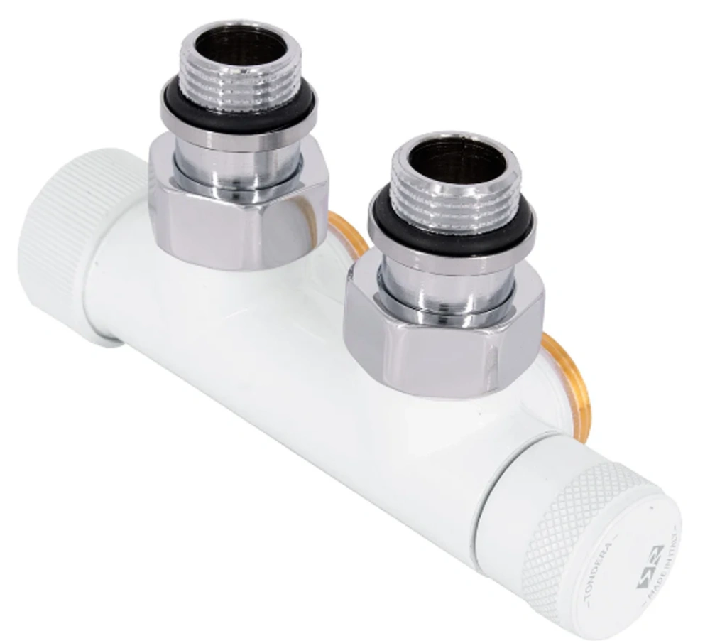 Узел нижнего подключения термостатический угловой 1/2"х3/4"Е Белый (левый),SR Rubinetterie