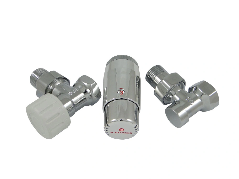Комплект угловой ХРОМ DN15 GZ1/2 x GW1/2 с головкой MINI M30x1,5 Standard Mini Schlosser