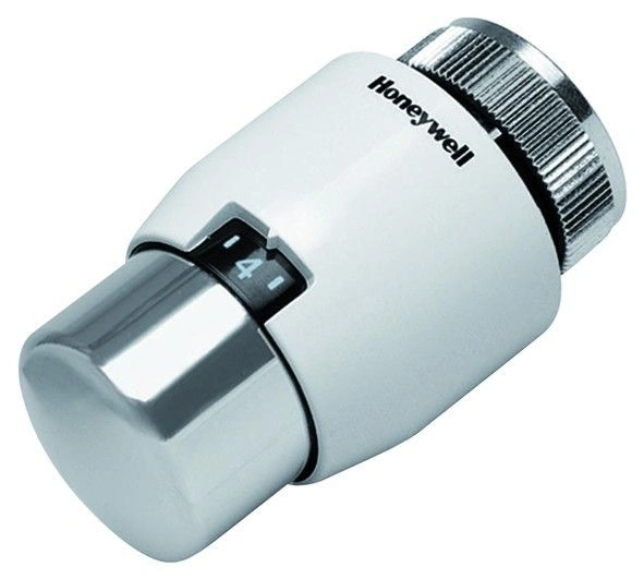 Термоголовка Thera-100 (серия T1000) с жидкостным ч.э.., без нулевой отметки, белый/хром Honeywell