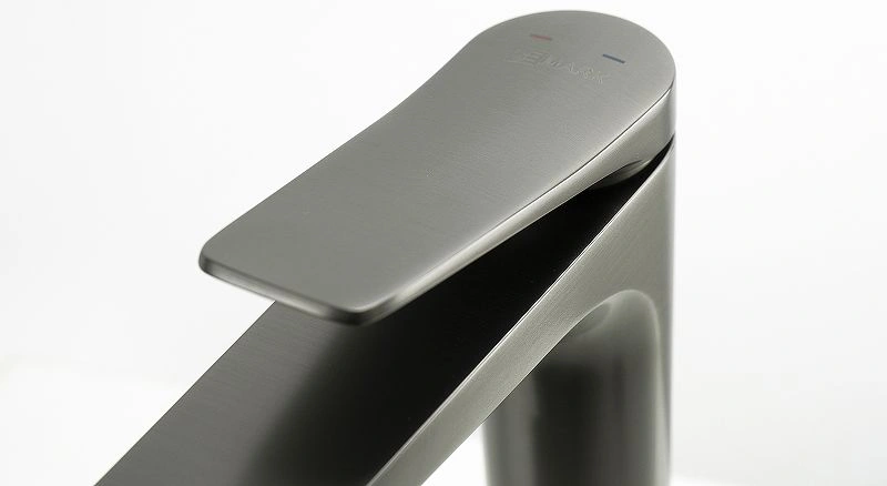 Смеситель для умывальника Bronx, средний, монолитный, графит, LEMARK