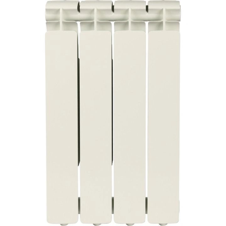 Радиатор алюминиевый STOUT Bravo 500 4 секции ,белый боковое подключение RAL9010