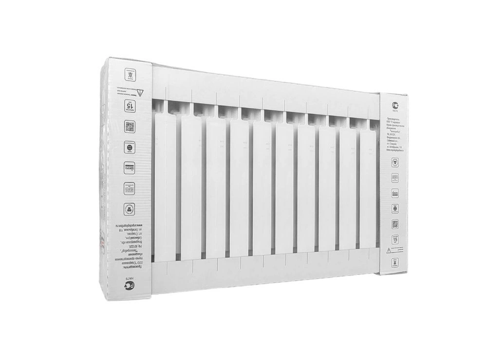 Радиатор биметаллический 500/90 мм12 секций нижнее подключение справа Теплоприбор