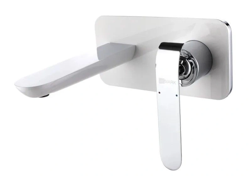 Смеситель для умывальника MELANGE встраиваемый, хром/белый, LEMARK