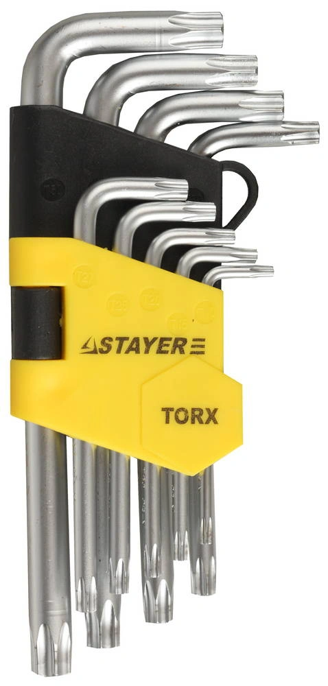 Набор коротких ключей TORX 9 шт STAYER HERCULES