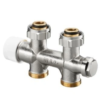 Присоединительный узел Multiblock T проходной 3/4" НР (евроконус) для 1 и 2 труб.систем Oventrop