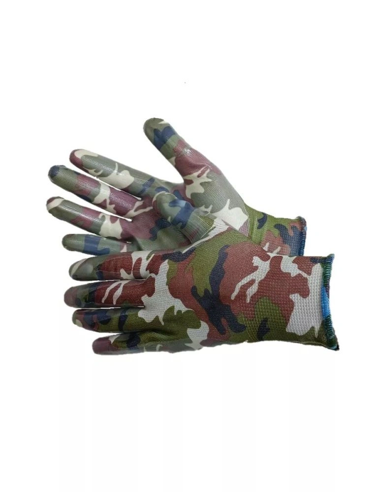 Перчатки нейлон 13 класс с нитриловым покрытием р.9 (L) GM1014-Military-9 Hortus Military