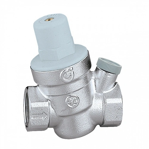 Редуктор давления 1/2" ВН, для хол.воды,хром,под манометр 1/4"(макс. давл. на входе 16 бар) Caleffi