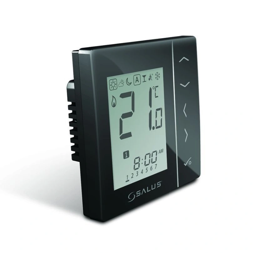 Терморегулятор проводной непрограммируемый цифровой с функцией NSB, встраиваемый, черный VS35B SALUS