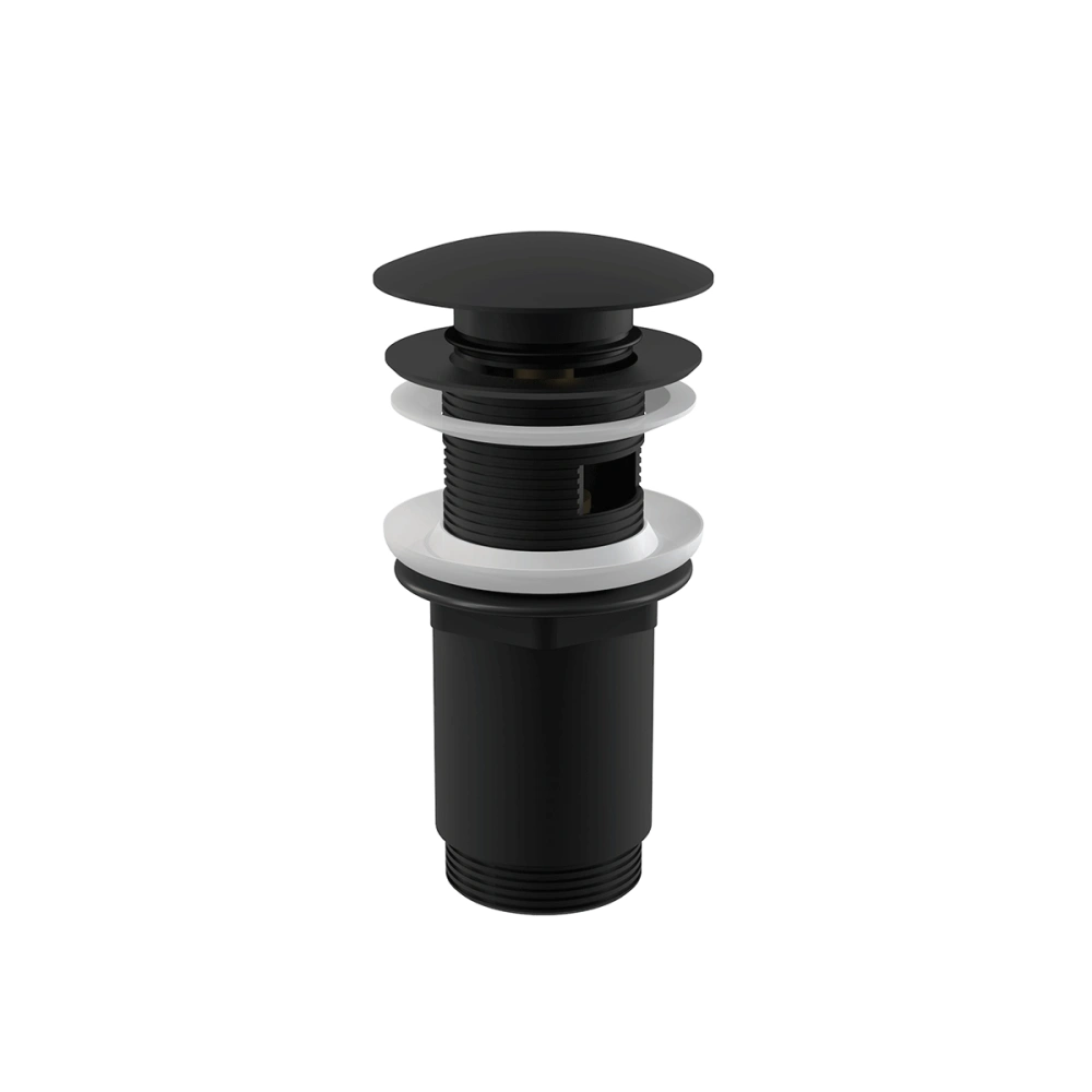 Выпуск с переливом (d=1 1/4) Click/Clack Черный матовый ALCA PLAST