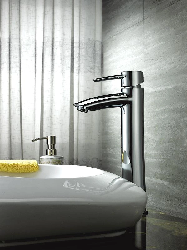 Смеситель для умывальника ATLANTISS, монолитный, высокий, хром, LEMARK