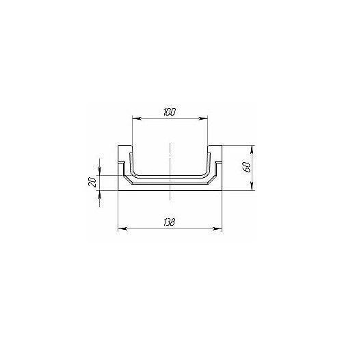Лоток водоотводный CompoMax Basic ЛВ-10.14.06-П полимербетонный