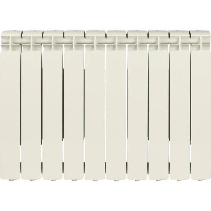 Радиатор алюминиевый STOUT Bravo 500 10 секций белый боковое подключение RAL9010