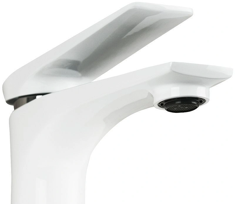 Смеситель для умывальника ALLEGRO, монолитный, хром/белый, LEMARK