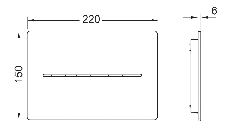 Клавиша TECEsolid, с бесконтактной активацией, 12 В, белый глянцевый, TECE