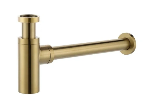 Сифон латунный 11/4 отвод 300 мм, сатин золотой, RAGLO