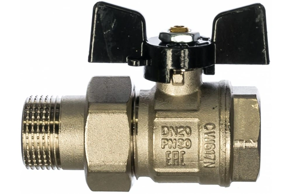 Кран со сгоном НВ  3/4" (бабочка) Bugatti