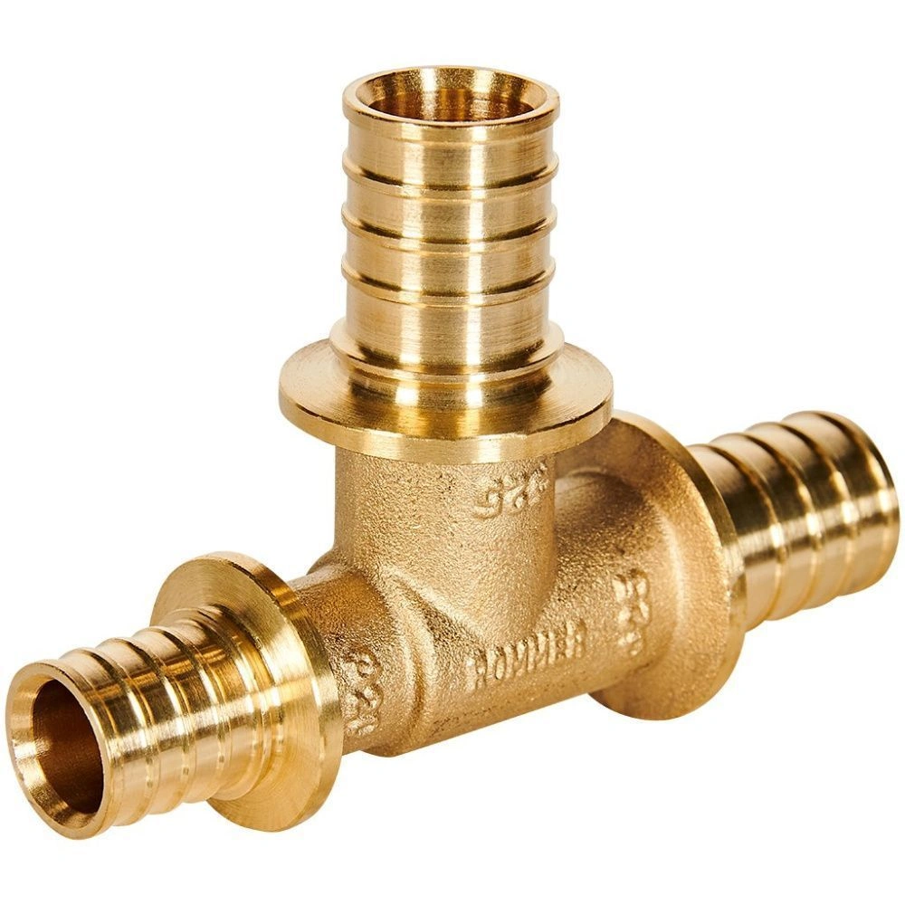 Тройник переходной 25-25-20 латунь Rommer