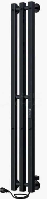 Полотенцесушитель Style 3 PRO (electro) 120/13 (скр.монтаж, унив.подкл.R/L, черный муар) INDIGO