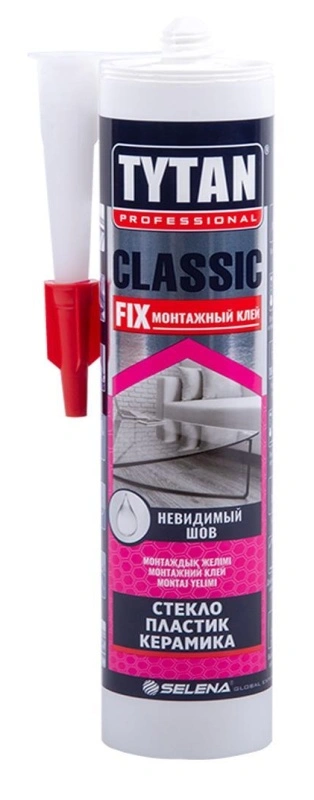 Клей монтажный, 310 мл, прозрачный Tytan Professional Classic Fix