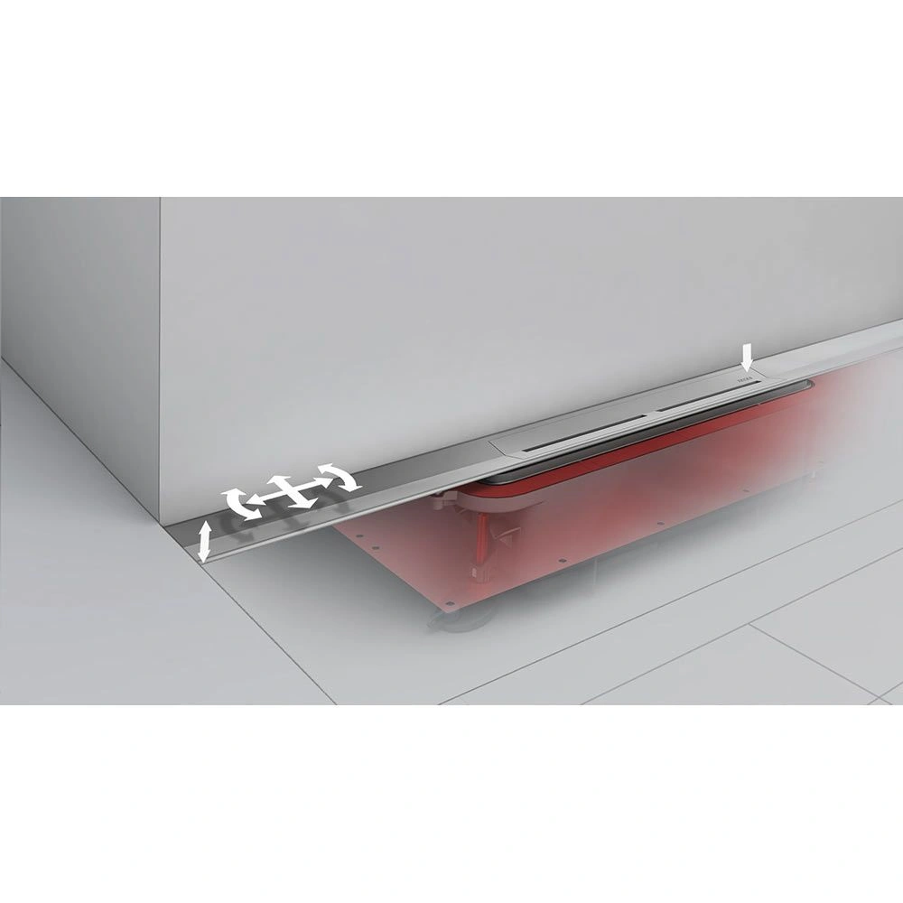 Комплект drainprofile 900мм Сатин с сифоном 673002 DN50 бок.слив с решеткой для волос, опорами TECE