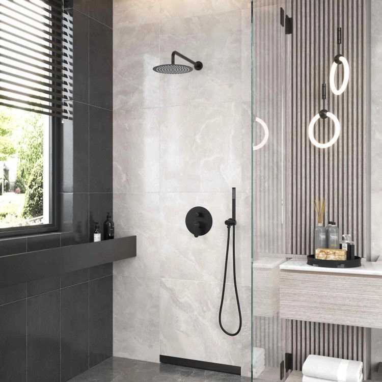 Душевой комплект VENTAS 2R, черный матовый, BERGES