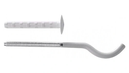 Кронштейн фигурный белый с дюбелем L=170 мм (УП 2шт) Global