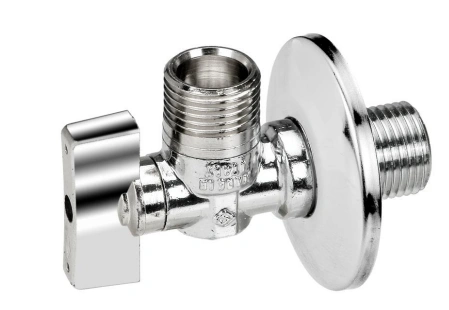 Кран шаровой угловой сантех. 1/2"х3/8" хром Bugatti