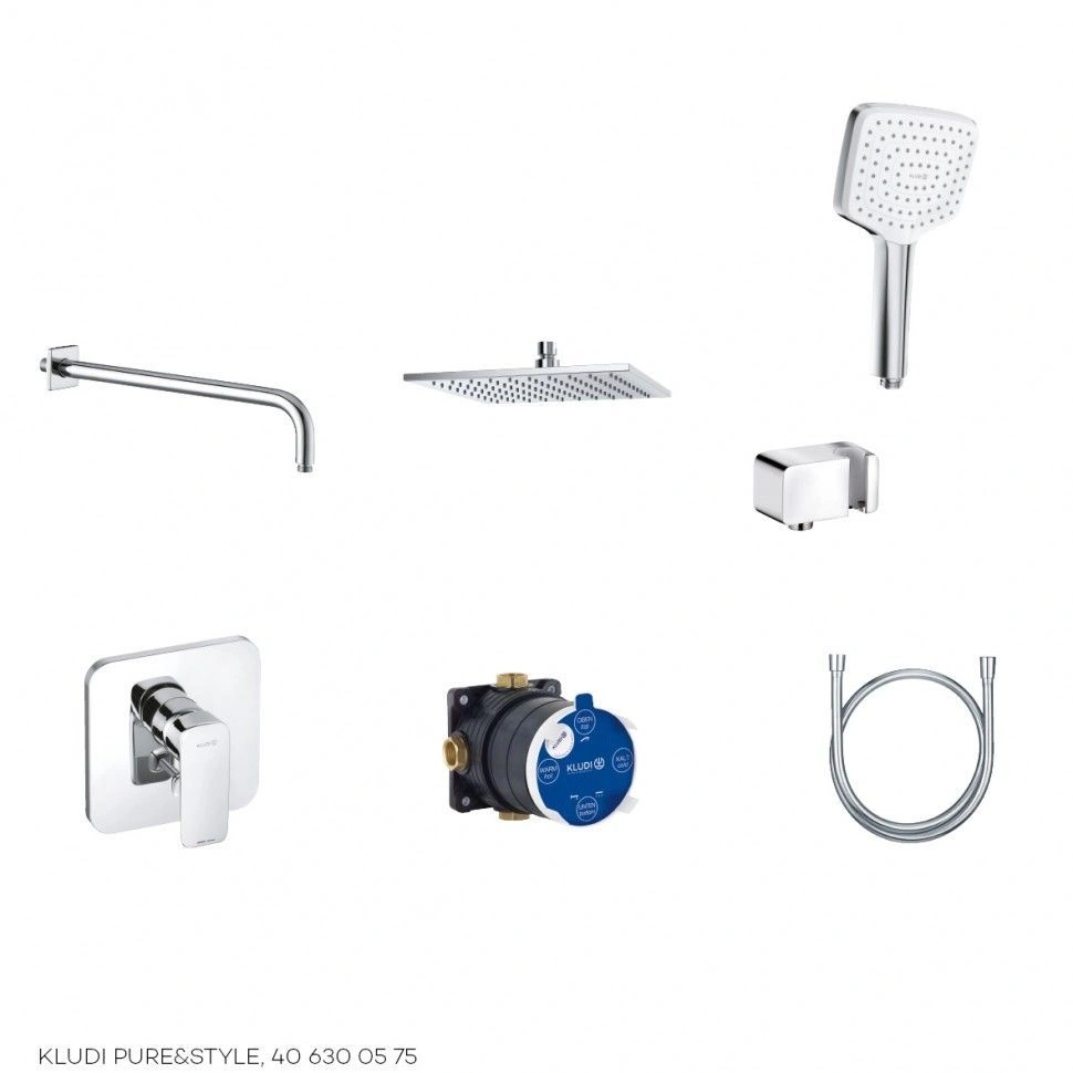 Комплект для душа 7 в 1, KLUDI PURE&STYLE, хром