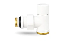 Клапан радиаторный запорный 1/2x3/4 Ek угловой белый Varmega