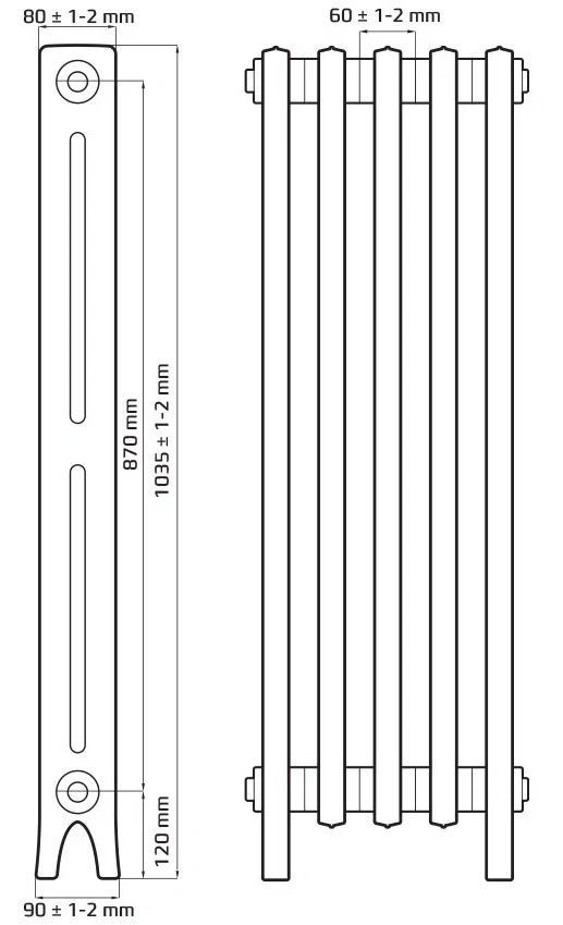 Радиатор чугунный Радимакс DERBY 870 (цена за секцию)		