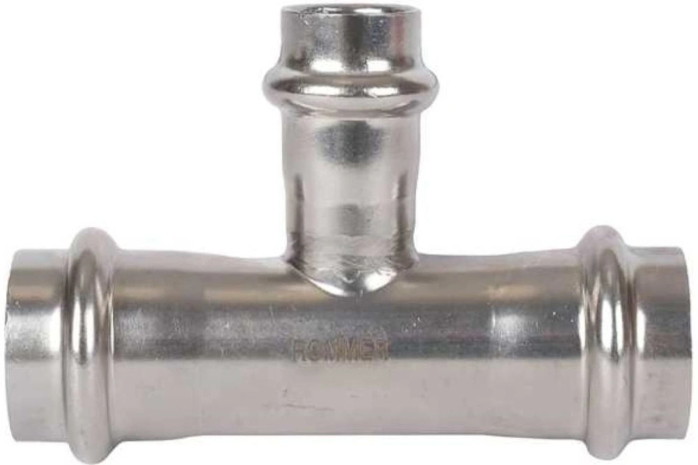 Тройник press 28х22х28 нерж. Rommer