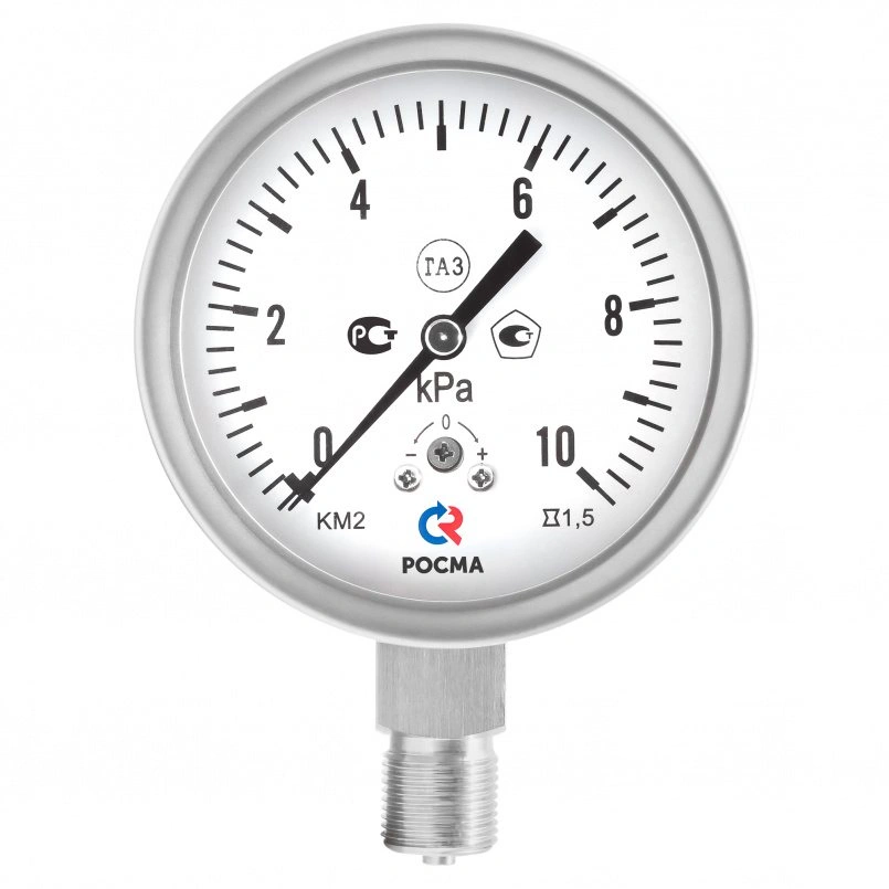 Напоромер КМ-22Р (0..25кПа), G1/2", 100мм, кл.т.1,5