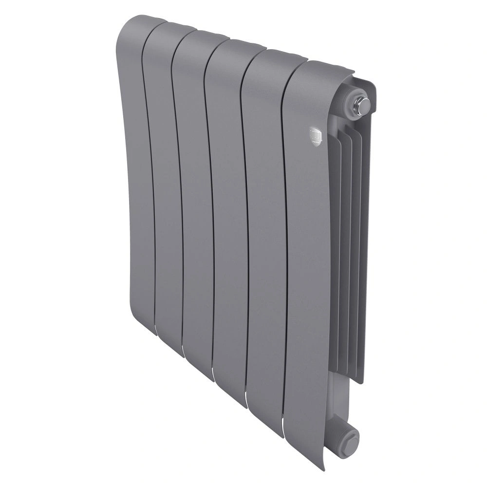 Радиатор биметаллический Infinity Silver Satin 500/87  6 секции (серый) Royal Thermo