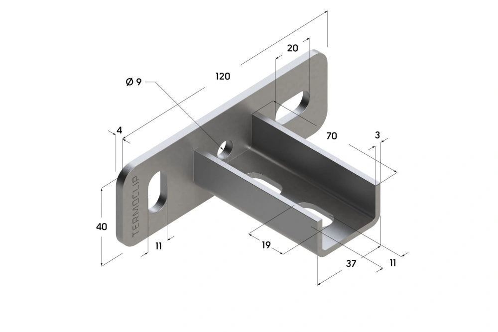 Фланец седельный поперечный 28 4F2, Termoclip