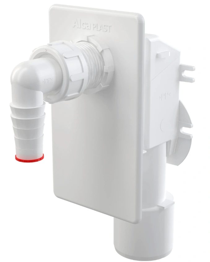 Сифон для стиральной машины, под штукатурку белый Dn 40/50 ALCA PLAST