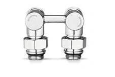 Узел нижнего подключения 1/2x3/4Ek угловой хром Varmega