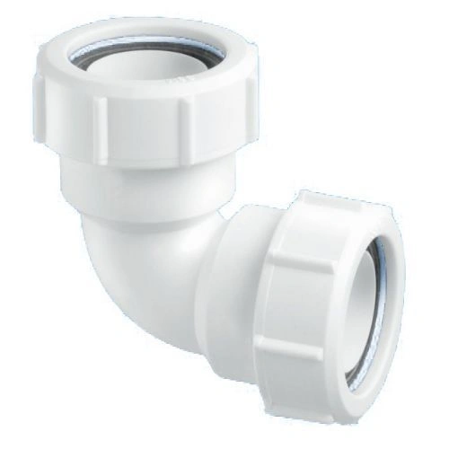 Отвод 90гр Ду40х40, белый McAlpine