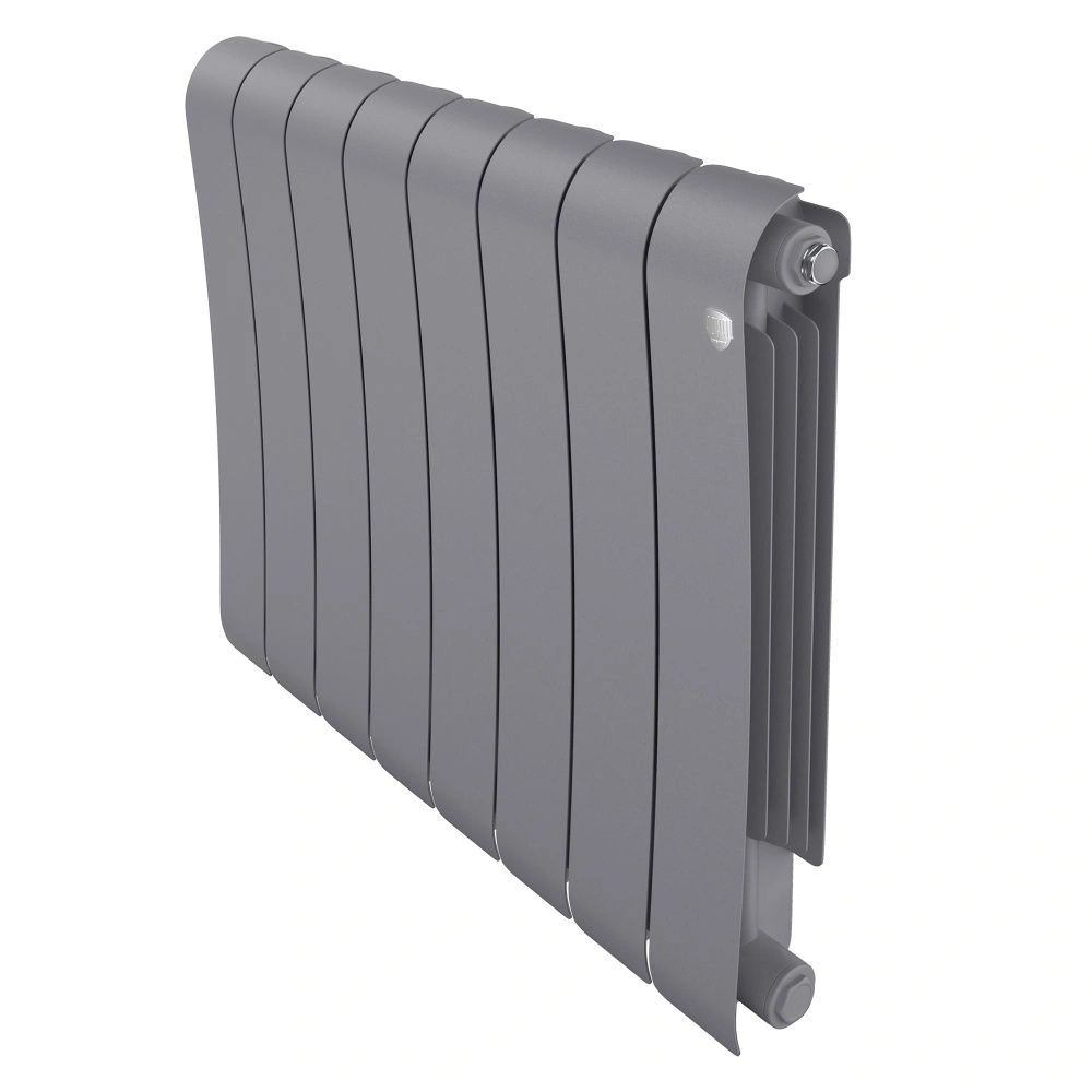 Радиатор биметаллический Infinity Silver Satin 500/87  8 секции (серый) Royal Thermo