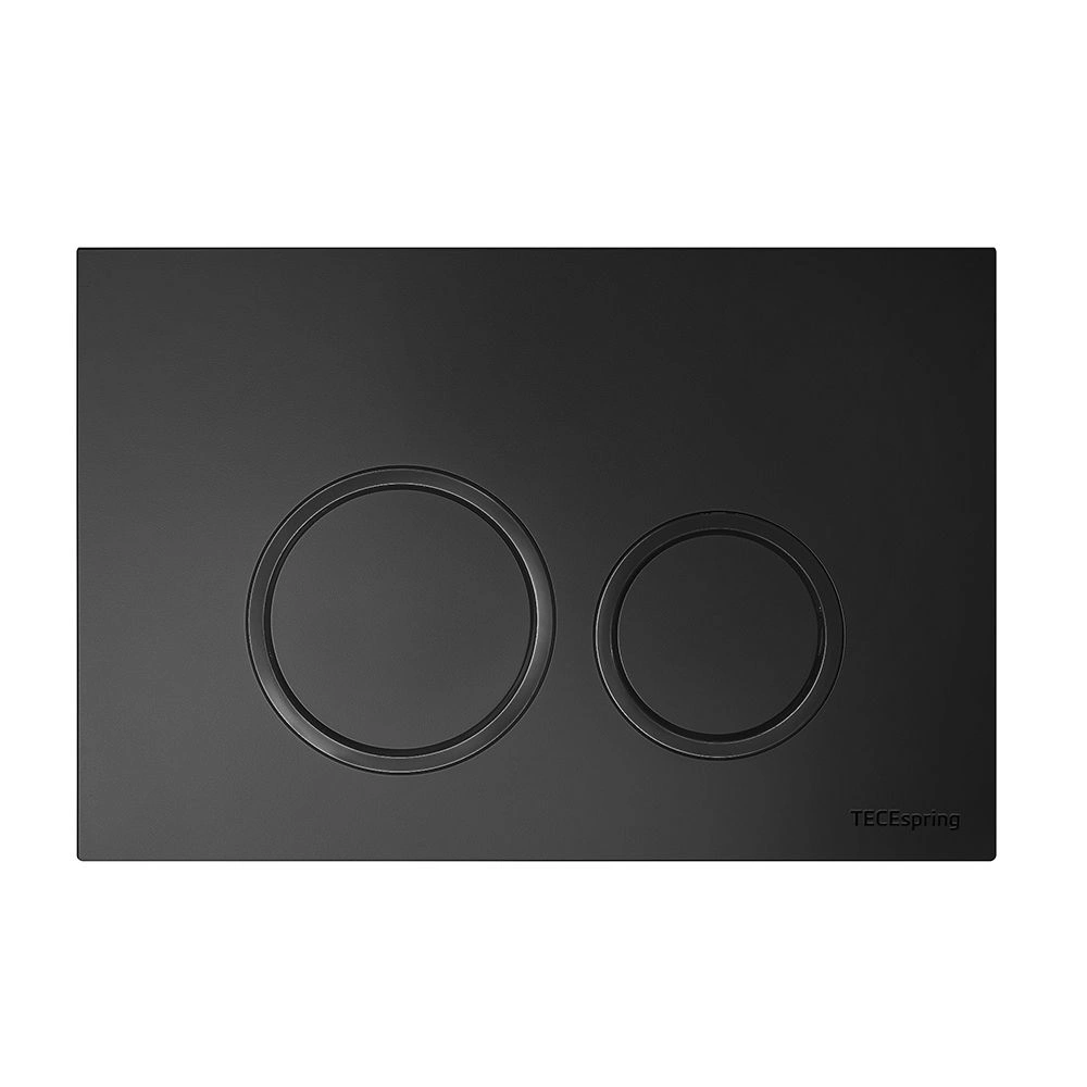 Панель смыва TECEspring R (круглые клавиши) пластик, черный матовый