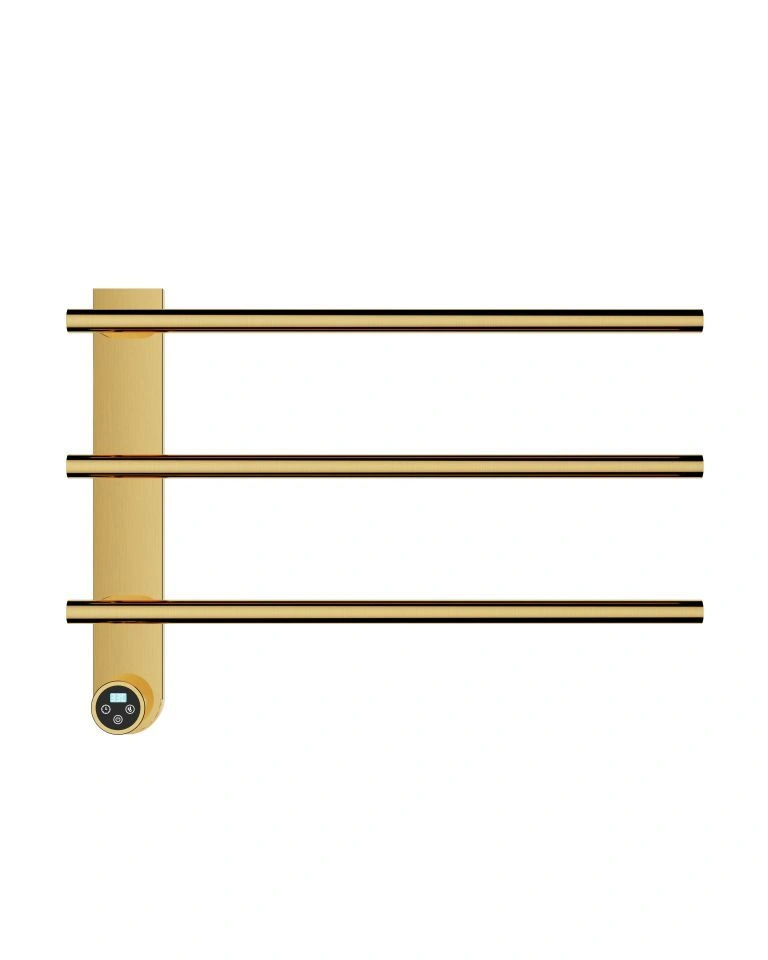 Полотенцесушитель электрический 520*384 с терморегулятором, цвет Золотой сатин, AQM