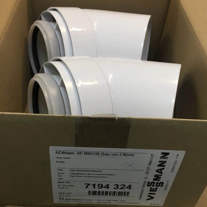 Колено LAS конденсац. 45° (2 шт) DN80/125 VIESSMANN