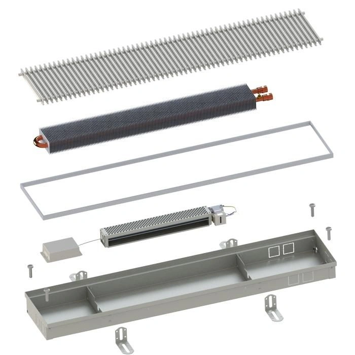 Конвектор Itermic ITTBZ 075.250.1200 решетка "серебро"