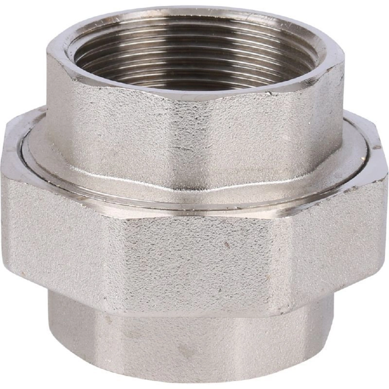 Сгон прямой (американка)  1 1/4" (никель) ВВ STOUT 