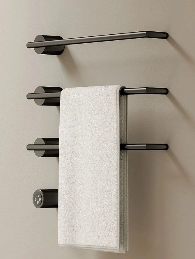 Полотенцесушитель электрический (встраиваемый) 520*506 с терморегулятором, цвет Графит, AQM