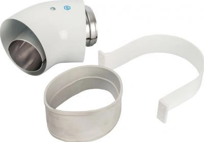 Элемент дымохода 60/100 угол 45° коакс. STOUT