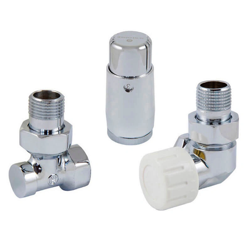 Комплект трехосевой правый,Хром,DN 15 GZ1/2 x GW1/2 с головкой Мини M30x1,5