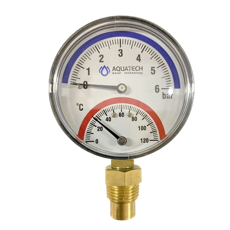 Термоманометр радиальный TMRA 6-1/2" Wester AQUATECH